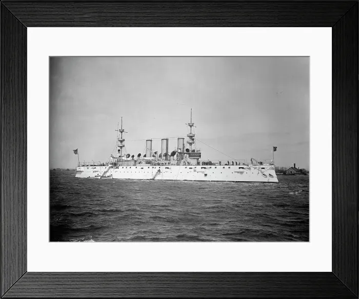 Framed Print : U.S.S. New York, between 1893 and 1901. Creator: William H. Jackson Framed Print : U.S.S. New York, between 1893 and 1901. Creator: William H. Jackson