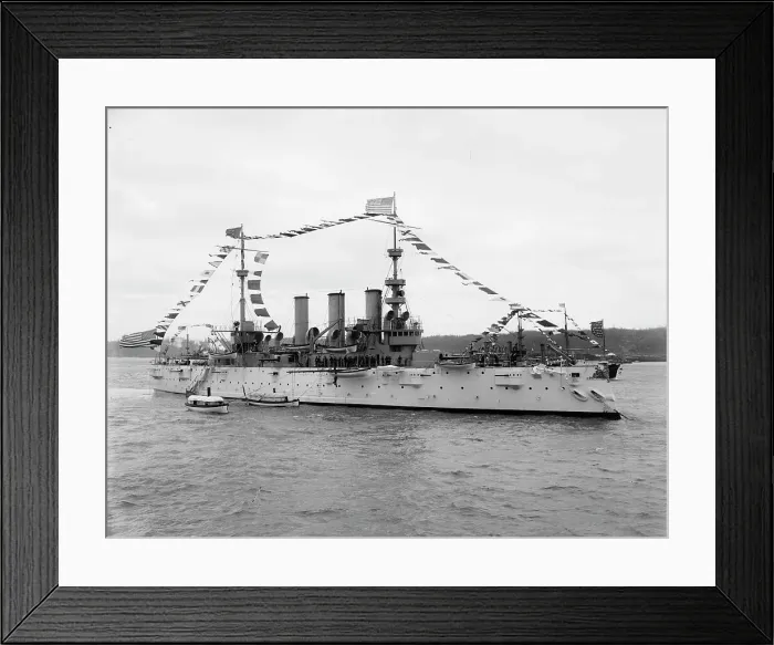 Framed Print : U.S.S. New York, 1899 Apr 27. Creator: William H. Jackson Framed Print : U.S.S. New York, 1899 Apr 27. Creator: William H. Jackson
