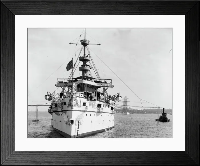 Framed Print : U.S.S. New York, c1894. Creator: William H. Jackson Framed Print : U.S.S. New York, c1894. Creator: William H. Jackson