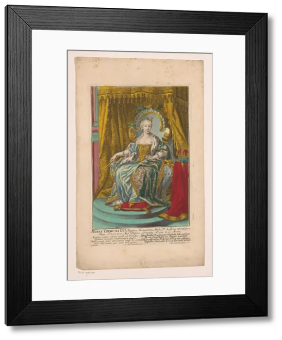 Framed Print : Portrait of Maria Theresia, 1741-1757. Creator: Paul Friedrich Engelbrecht Framed Print : Portrait of Maria Theresia, 1741-1757. Creator: Paul Friedrich Engelbrecht