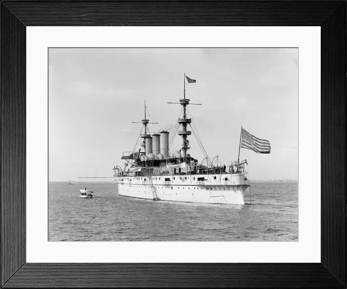 Framed Print : U.S.S. New York, c1894. Creator: William H. Jackson