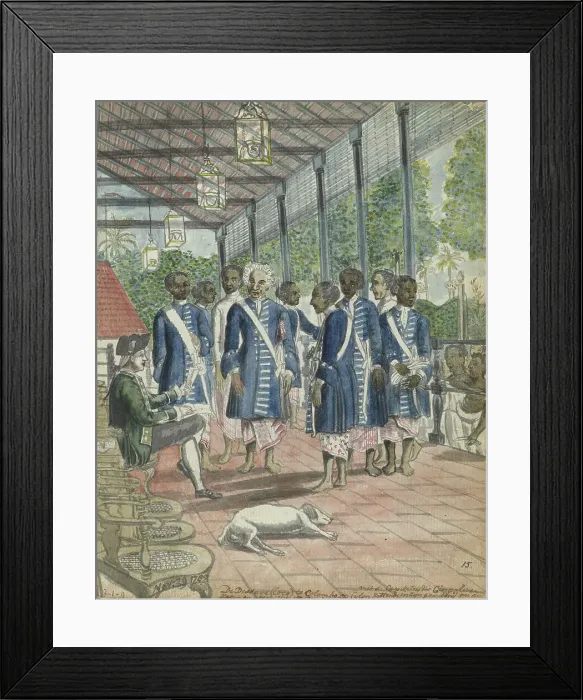 Framed Print : Council representatives in Colombo, 1785. Creator: Jan Brandes Framed Print : Council representatives in Colombo, 1785. Creator: Jan Brandes