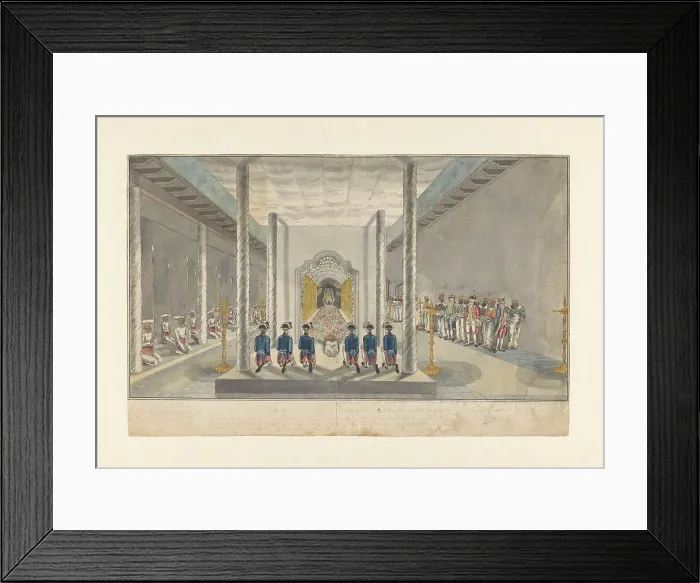 Framed Print : VOC Delegation at An Audience With The King of Kandy, Sri Rajadi Raja Sinha, 1785-1786. Creator: Jan Brandes Framed Print : VOC Delegation at An Audience With The King of Kandy, Sri Rajadi Raja Sinha, 1785-1786. Creator: Jan Brandes