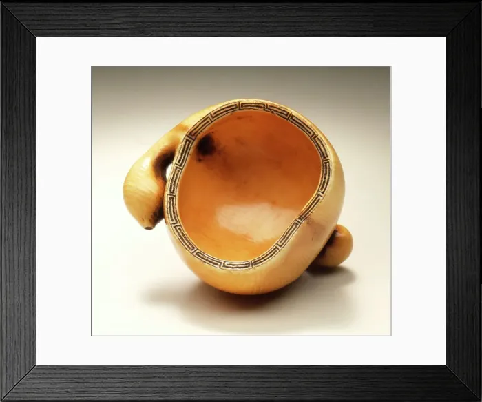 Framed Print : Gourd-Shaped Sake Cup, Mid-19th century. Creator: Ohara Mitsuhiro Framed Print : Gourd-Shaped Sake Cup, Mid-19th century. Creator: Ohara Mitsuhiro
