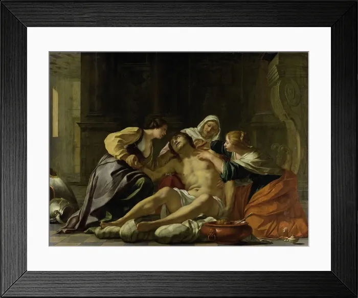 Framed Print : St Sebastian Nursed by Irene and her Helpers, 1630-1638. Creator: Jacques Blanchard Framed Print : St Sebastian Nursed by Irene and her Helpers, 1630-1638. Creator: Jacques Blanchard