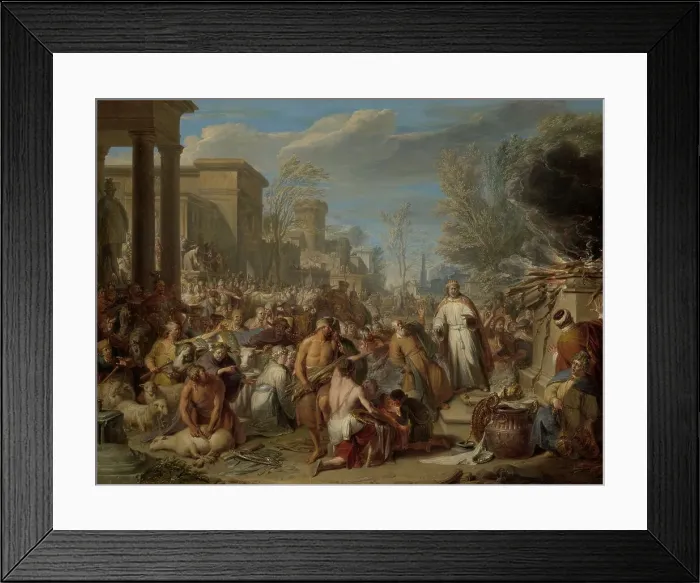 Framed Print : Jeroboam Sacrificing to the Idols, c.1704-c.1744. Creator: Jacques Ignatius de Roore Framed Print : Jeroboam Sacrificing to the Idols, c.1704-c.1744. Creator: Jacques Ignatius de Roore