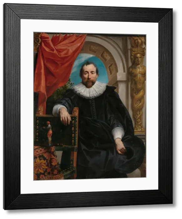 Framed Print : Portraits of Rogier Le Witer and his Wife, Catharina Behaghel, 1635. Creator: Jacob Jordaens Framed Print : Portraits of Rogier Le Witer and his Wife, Catharina Behaghel, 1635. Creator: Jacob Jordaens