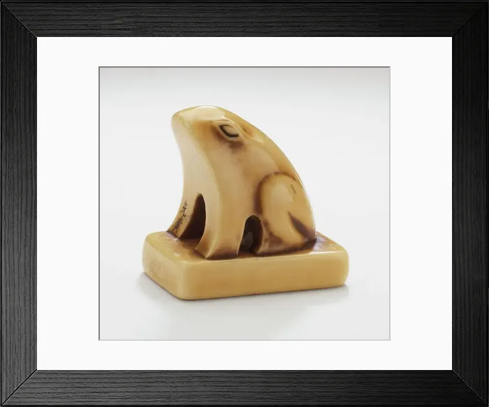 Framed Print : Frog-Shaped Seal, Mid-19th century. Creator: Ohara Mitsuhiro Framed Print : Frog-Shaped Seal, Mid-19th century. Creator: Ohara Mitsuhiro