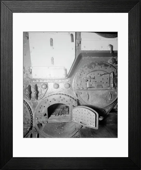 Framed Print : U.S.S. New York, fire room, between 1893 and 1901. Creator: William H. Jackson Framed Print : U.S.S. New York, fire room, between 1893 and 1901. Creator: William H. Jackson