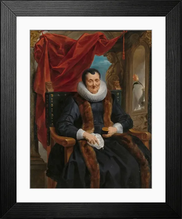 Framed Print : Portrait of Magdalena de Cuyper, c.1635-c.1636. Creator: Jacob Jordaens Framed Print : Portrait of Magdalena de Cuyper, c.1635-c.1636. Creator: Jacob Jordaens