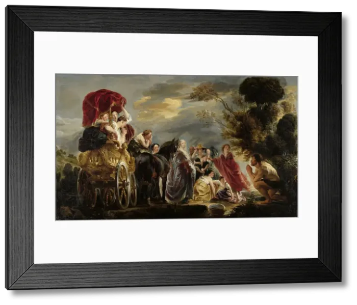 Framed Print : The Meeting of Odysseus and Nausicaa, c.1630-c.1640. Creator: Jacob Jordaens Framed Print : The Meeting of Odysseus and Nausicaa, c.1630-c.1640. Creator: Jacob Jordaens