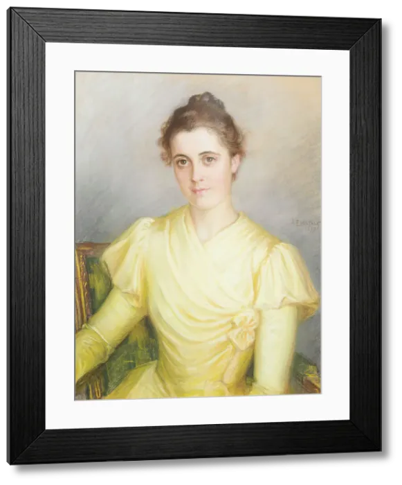 Framed Print : Mrs Lamberg, née Kjellberg, 1897. Creator: Albert Edelfelt Framed Print : Mrs Lamberg, née Kjellberg, 1897. Creator: Albert Edelfelt