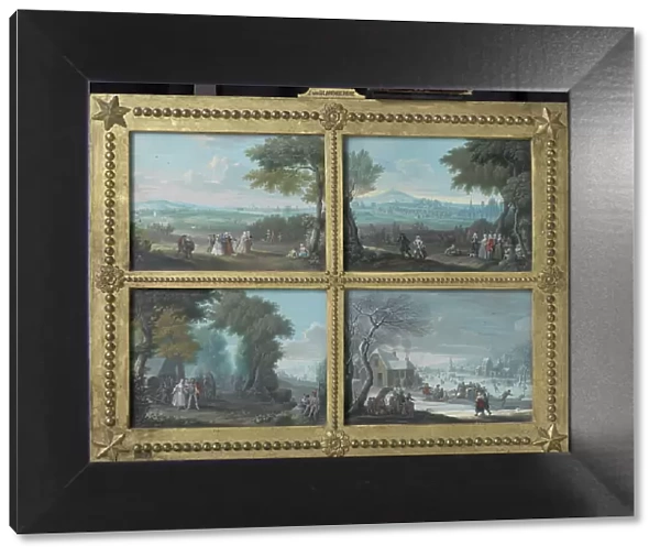 Four Landscapes, Representing the Four Seasons, c.1735-c.1745. Creator: Jacques-Guillaume van Blarenberghe