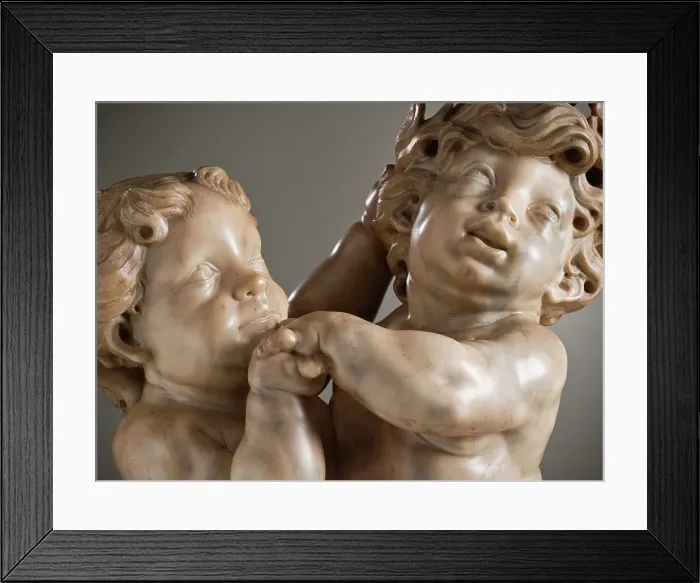 Framed Print : Winged Female Genius Crowning a Putto with a Laurel Wreath (image 2 of 5), 1712. Creator: Paul Heerman Framed Print : Winged Female Genius Crowning a Putto with a Laurel Wreath (image 2 of 5), 1712. Creator: Paul Heerman
