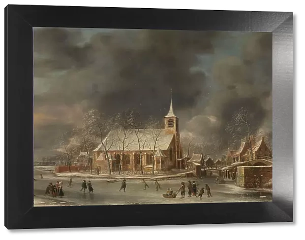 View of the Church of Sloten in the Winter, 1640-1666. Creator: Jan Abrahamsz Beerstraten
