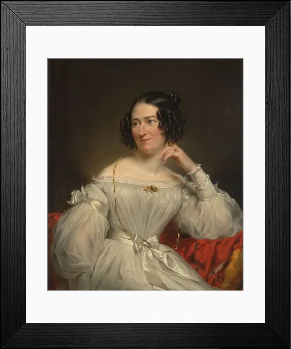 Framed Print : Portrait of Abrahamina Henriëtte Wurfbain (1808-1883), wife of Jacob de Vos Jz, 1837. Creator: Jan Adam Kruseman Framed Print : Portrait of Abrahamina Henriëtte Wurfbain (1808-1883), wife of Jacob de Vos Jz, 1837. Creator: Jan Adam Kruseman