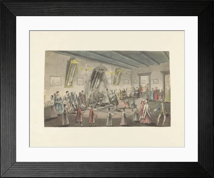 Framed Print : Dutch bridal party in Batavia, 1779-1785. Creator: Jan Brandes Framed Print : Dutch bridal party in Batavia, 1779-1785. Creator: Jan Brandes