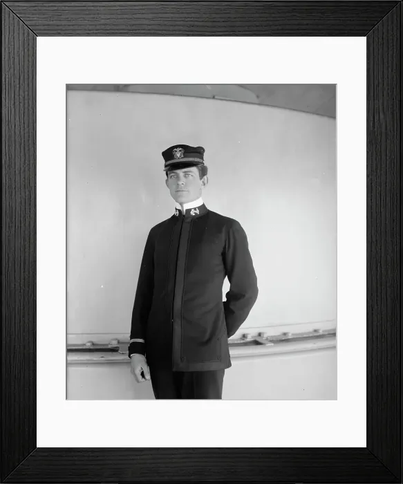 Framed Print : U.S.S. New York, Ensign Castleman, between 1893 and 1901. Creator: William H. Jackson Framed Print : U.S.S. New York, Ensign Castleman, between 1893 and 1901. Creator: William H. Jackson