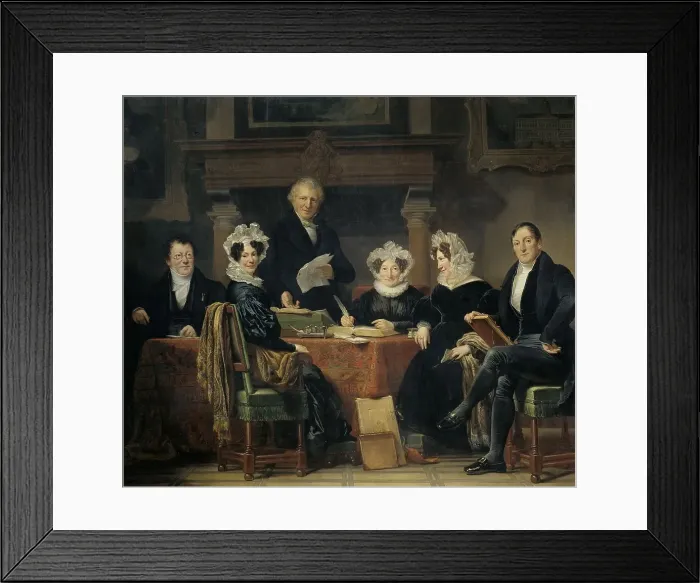 Framed Print : Regents and Regentesses of the Lepers Asylum, Amsterdam, 1834-35, 1834-1835. Creator: Jan Adam Kruseman Framed Print : Regents and Regentesses of the Lepers Asylum, Amsterdam, 1834-35, 1834-1835. Creator: Jan Adam Kruseman