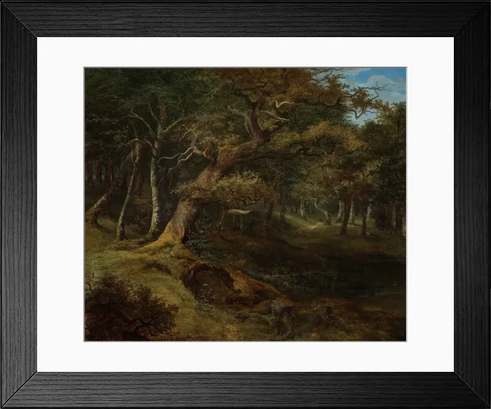 Framed Print : Hare-hunt in a Beech Forest, 1826. Creator: Johann Christian Michael Ezdorf Framed Print : Hare-hunt in a Beech Forest, 1826. Creator: Johann Christian Michael Ezdorf