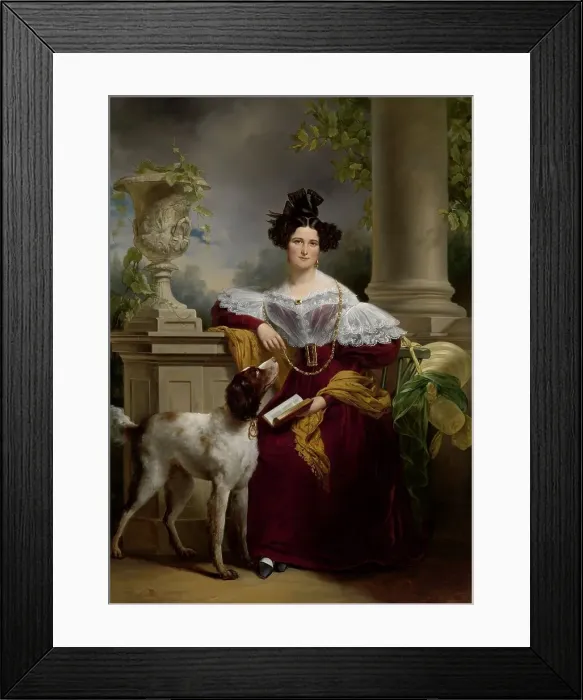 Framed Print : Portrait of Alida Christina Assink, 1833. Creator: Jan Adam Kruseman