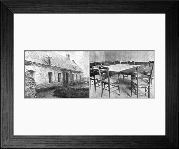 Framed Print : La Capitulation Allemande; Le presbytere de homblieres qui fut la deuxieme etape des... 1918. Creator: Unknown Framed Print : La Capitulation Allemande; Le presbytere de homblieres qui fut la deuxieme etape des... 1918. Creator: Unknown