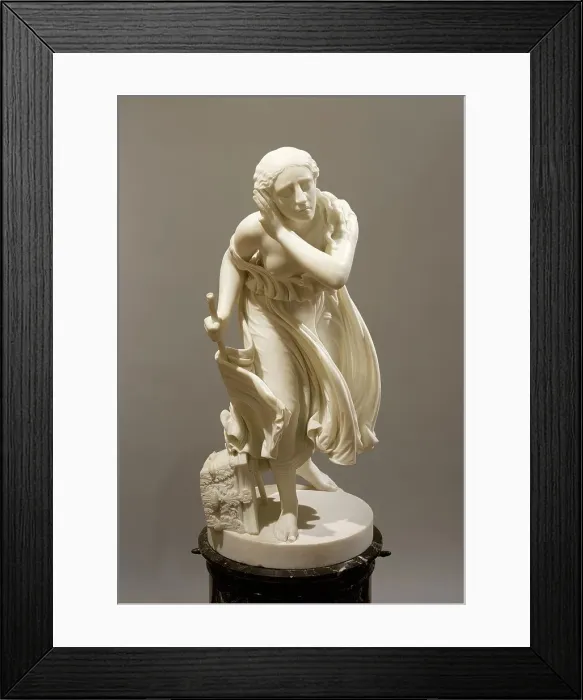 Framed Print : Nydia, The Blind Flower Girl of Pompeii, Modeled 1855; carved c.1888. Creator: Randolph Rogers Framed Print : Nydia, The Blind Flower Girl of Pompeii, Modeled 1855; carved c.1888. Creator: Randolph Rogers