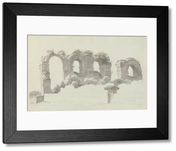Framed Print : A Part of an Aqueduct in Rome, c.1809-c.1812. Creator: Josephus Augustus Knip Framed Print : A Part of an Aqueduct in Rome, c.1809-c.1812. Creator: Josephus Augustus Knip