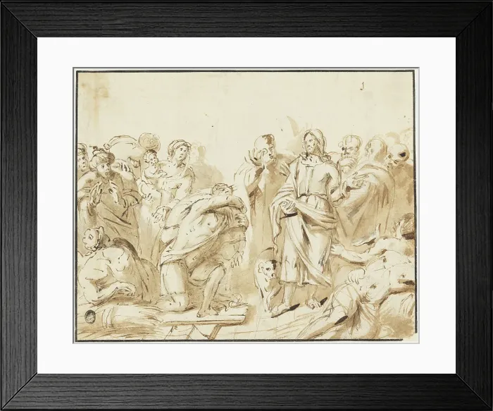 Framed Print : Christ heals a lame man. Creator: Jan Philipsz van Bouckhorst Framed Print : Christ heals a lame man. Creator: Jan Philipsz van Bouckhorst