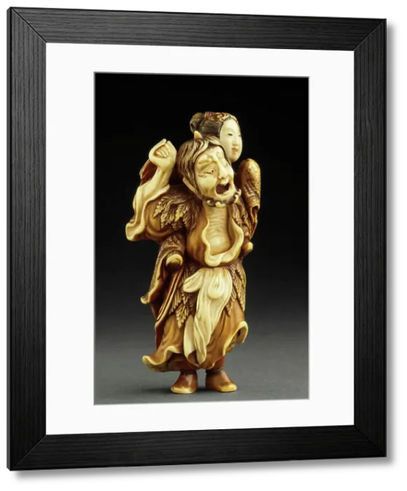 Framed Print : Ikkaku: The One-Horned Immortal, Mid-19th century. Creator: School of Nagai Rantei Framed Print : Ikkaku: The One-Horned Immortal, Mid-19th century. Creator: School of Nagai Rantei