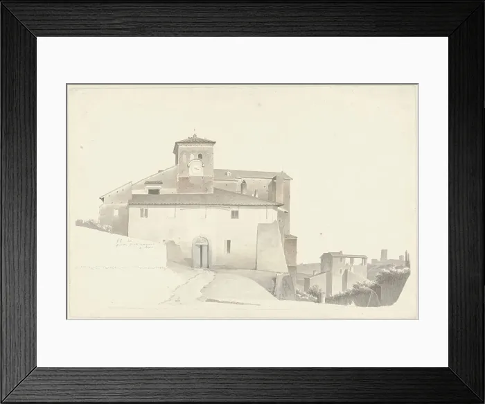 Framed Print : The Basilica of the Santi Quattro Coronati in Rome, c.1809-c.1812. Creator: Josephus Augustus Knip