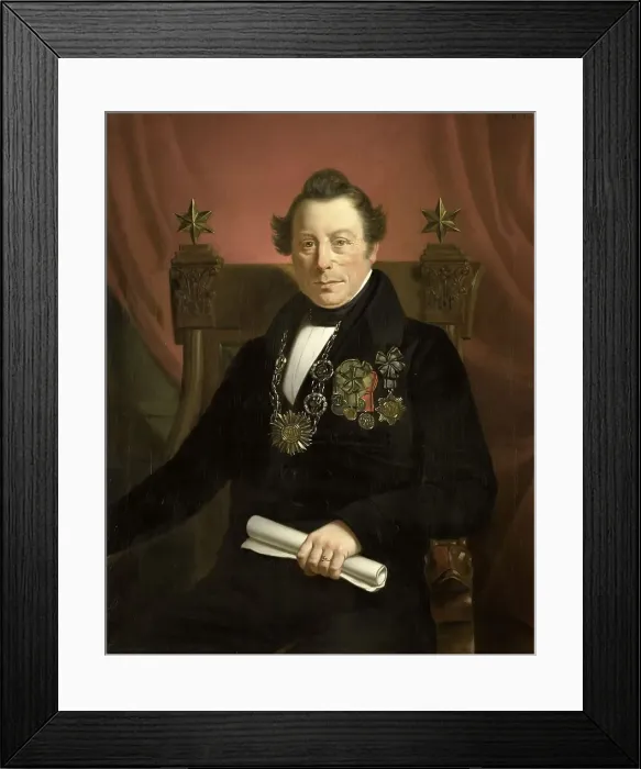 Framed Print : Portrait of Coenraad van Hulst, Actor, as President of the Arts-Promoting Company VW in Amsterdam (s Creator: Jan Cornelis van Rossum) Framed Print : Portrait of Coenraad van Hulst, Actor, as President of the Arts-Promoting Company VW in Amsterdam (s Creator: Jan Cornelis van Rossum)