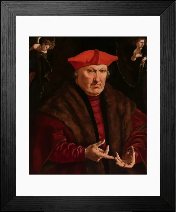 Framed Print : Portrait of Erard de la Marck, c.1528-c.1530. Creator: Jan Cornelisz Vermeyen Framed Print : Portrait of Erard de la Marck, c.1528-c.1530. Creator: Jan Cornelisz Vermeyen