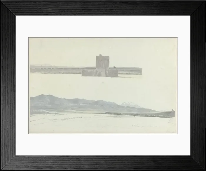 Framed Print : The Tiber at Fiumicino, c.1809-c.1812. Creator: Josephus Augustus Knip Framed Print : The Tiber at Fiumicino, c.1809-c.1812. Creator: Josephus Augustus Knip