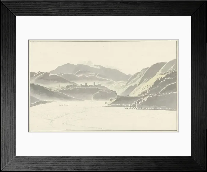 Framed Print : View of Cittaducale, c.1810-c.1812. Creator: Josephus Augustus Knip Framed Print : View of Cittaducale, c.1810-c.1812. Creator: Josephus Augustus Knip