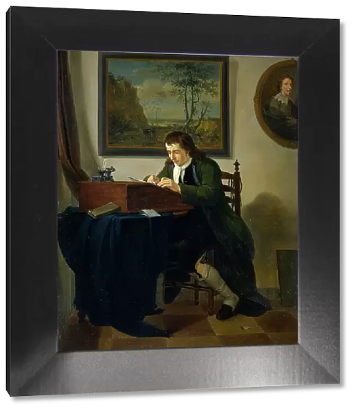 A Man Writing at his Desk, 1784. Creator: Jan Ekels the Younger