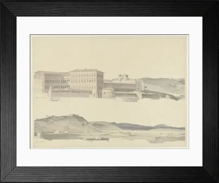 Framed Print : View of the Vatican Palaces and of the Monte Mario, c.1809-c.1812. Creator: Josephus Augustus Knip Framed Print : View of the Vatican Palaces and of the Monte Mario, c.1809-c.1812. Creator: Josephus Augustus Knip