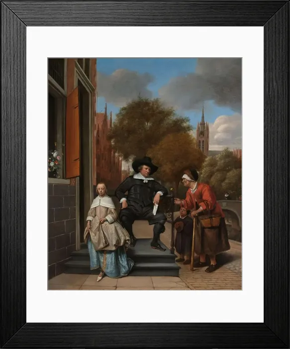 Framed Print : Adolf and Catharina Croeser, Known as ‘The Burgomaster of Delft and his Daughter, 1655. Creator: Jan Steen