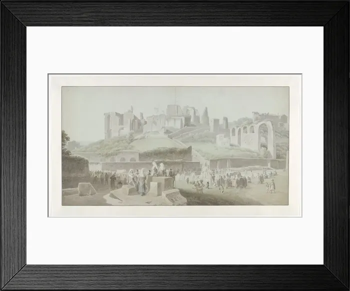 Framed Print : A Procession at the Foot of the Palatine Hill in Rome, c.1809-c.1812. Creator: Josephus Augustus Knip Framed Print : A Procession at the Foot of the Palatine Hill in Rome, c.1809-c.1812. Creator: Josephus Augustus Knip
