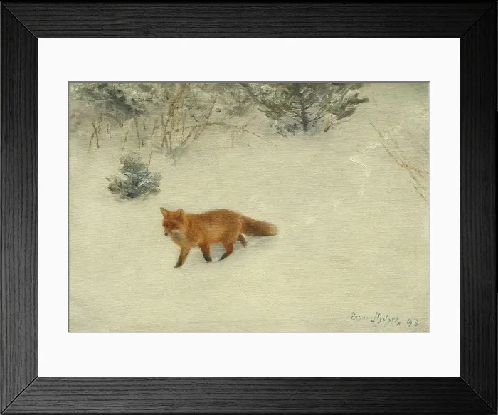 Framed Print : The Fox, 1893. Creator: Bruno Liljefors Framed Print : The Fox, 1893. Creator: Bruno Liljefors