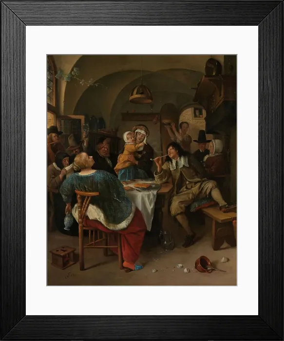 Framed Print : Family scene, 1660-1679. Creator: Jan Steen Framed Print : Family scene, 1660-1679. Creator: Jan Steen