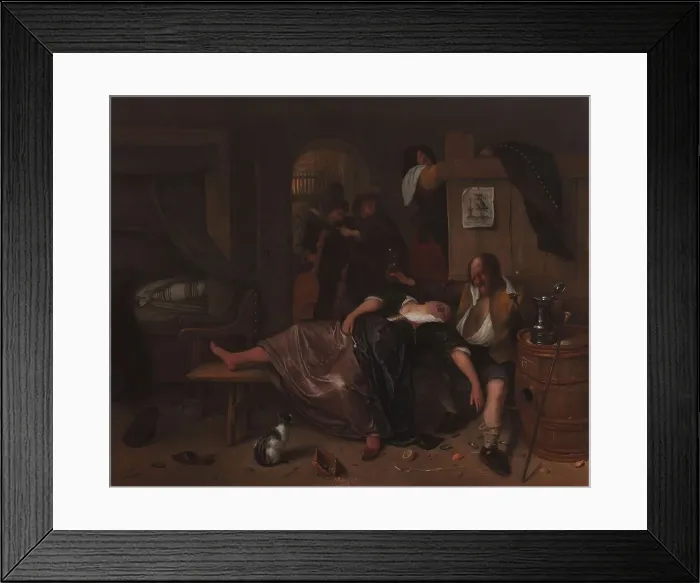 Framed Print : The Drunken Couple, c.1655-c.1665. Creator: Jan Steen Framed Print : The Drunken Couple, c.1655-c.1665. Creator: Jan Steen