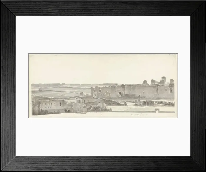 Framed Print : The Baths of Caracalla and Two Capitals from the Villa Mattei in Rome, c.1809-c.1812. Creator: Josephus Augustus Knip Framed Print : The Baths of Caracalla and Two Capitals from the Villa Mattei in Rome, c.1809-c.1812. Creator: Josephus Augustus Knip