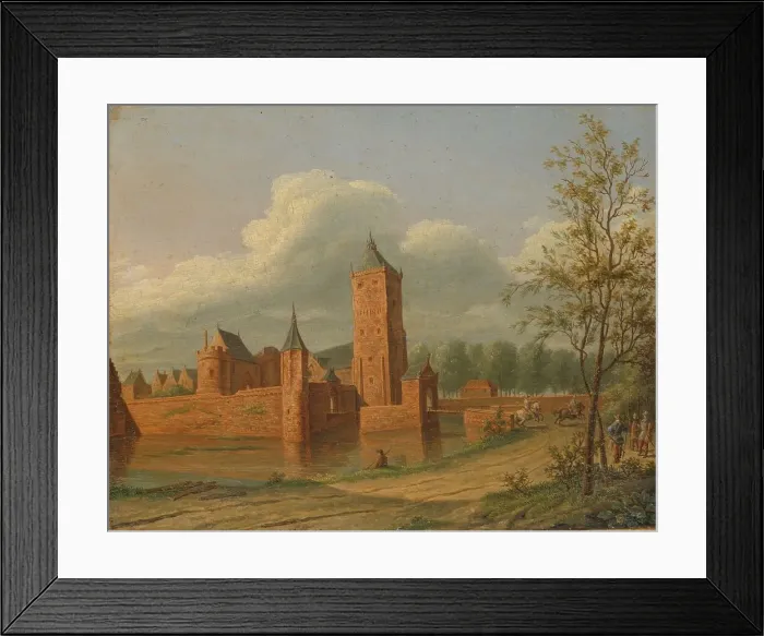 Framed Print : Batestein Castle near Vianen, 1840. Creator: Jan Jacob Teyler van Hall Framed Print : Batestein Castle near Vianen, 1840. Creator: Jan Jacob Teyler van Hall