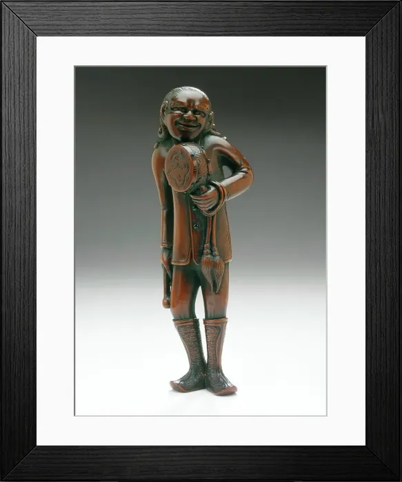 Framed Print : Foreign Drum Master, Late 18th-early 19th century. Creator: Tanaka Minko Framed Print : Foreign Drum Master, Late 18th-early 19th century. Creator: Tanaka Minko