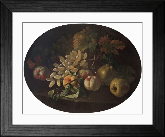 Framed Print : Still Life with Fruit. Creator: Giovanni Paolo Spadino