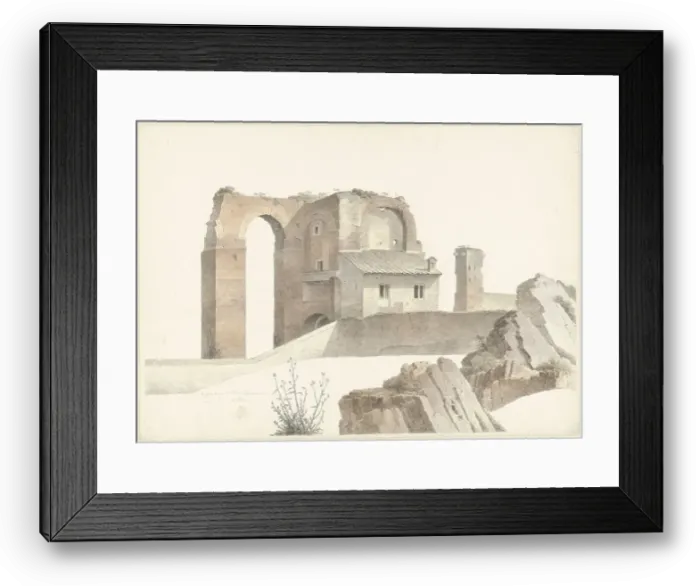 Framed Print : The Aqua Claudia in Rome, c.1809-c.1812. Creator: Josephus Augustus Knip Framed Print : The Aqua Claudia in Rome, c.1809-c.1812. Creator: Josephus Augustus Knip
