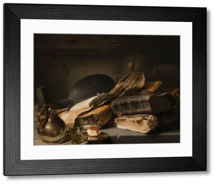 Framed Print : Still Life with Books, c.1627-c.1628. Creator: Jan Lievens Framed Print : Still Life with Books, c.1627-c.1628. Creator: Jan Lievens