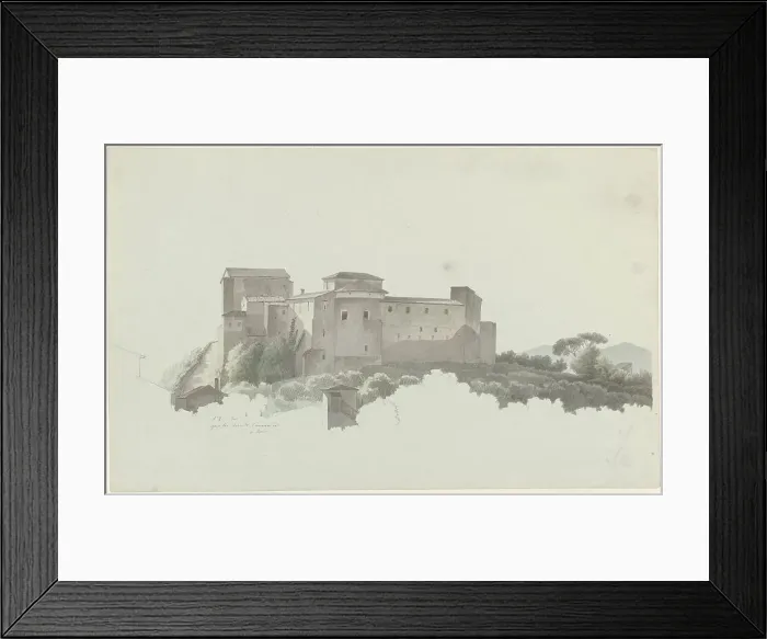 Framed Print : The Basilica and Monastery of the Quattro Santi Coronati in Rome, c.1809-c.1812. Creator: Josephus Augustus Knip Framed Print : The Basilica and Monastery of the Quattro Santi Coronati in Rome, c.1809-c.1812. Creator: Josephus Augustus Knip