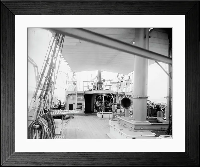 Framed Print : U.S.S. Petrel, quarter deck, between 1889 and 1901. Creator: William H. Jackson Framed Print : U.S.S. Petrel, quarter deck, between 1889 and 1901. Creator: William H. Jackson